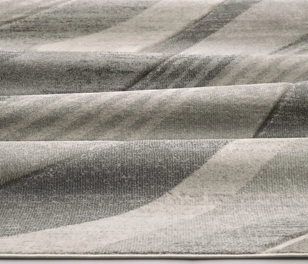 Tappeto FUNNY 87101 grigio cm.160x230 disegno intarsiato a onde moderno