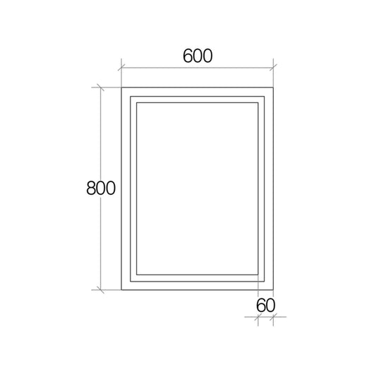 Lineabeta - Specchio con luce LED 3000k Speci L.60 cm