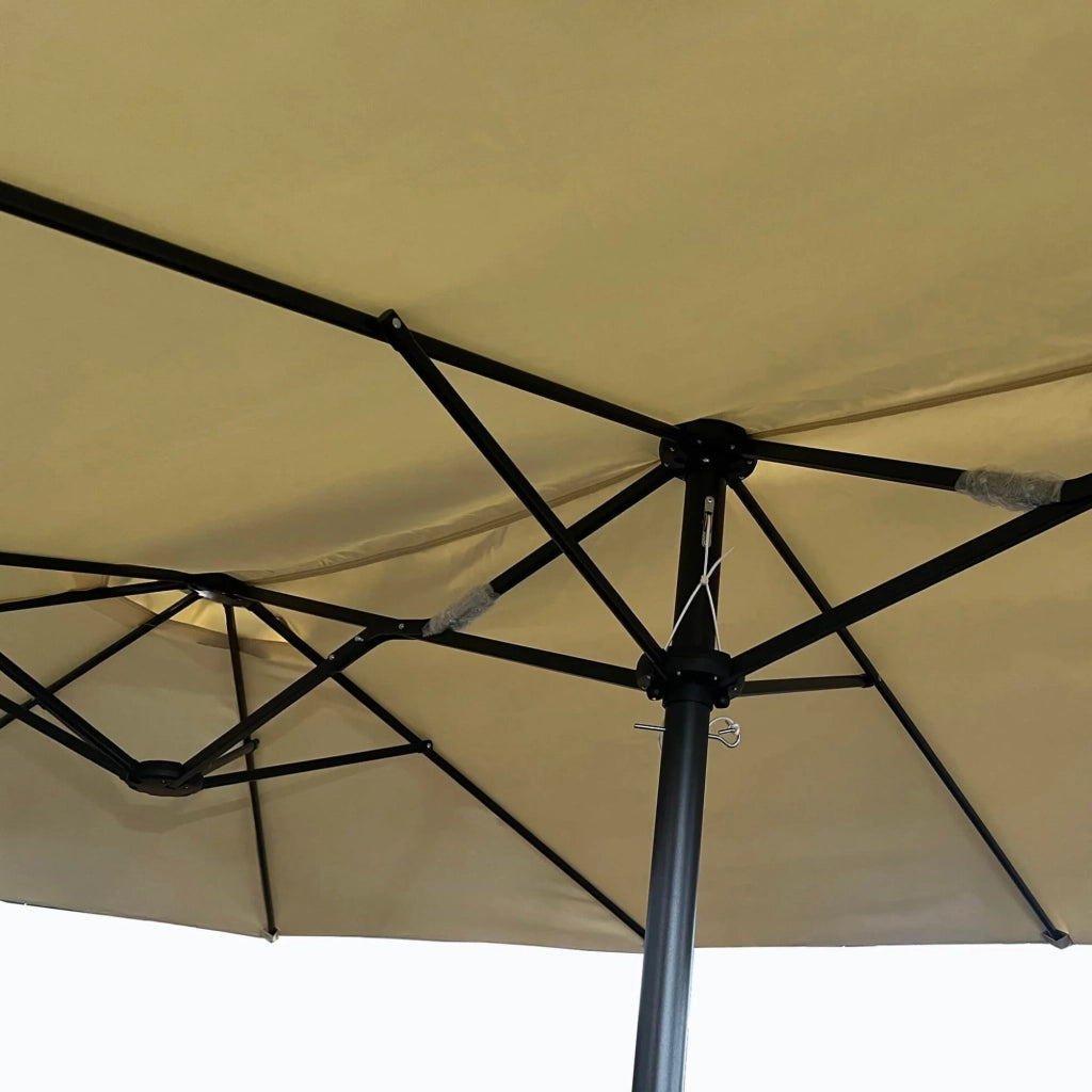 Ombrellone doppio da giardino TILIA beige peso 12,3 kg dimensioni 460x270x245 cm