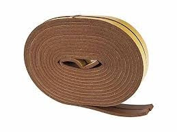 Guarnizione adesiva marrone paraspiffero 9 mm x 6 mt