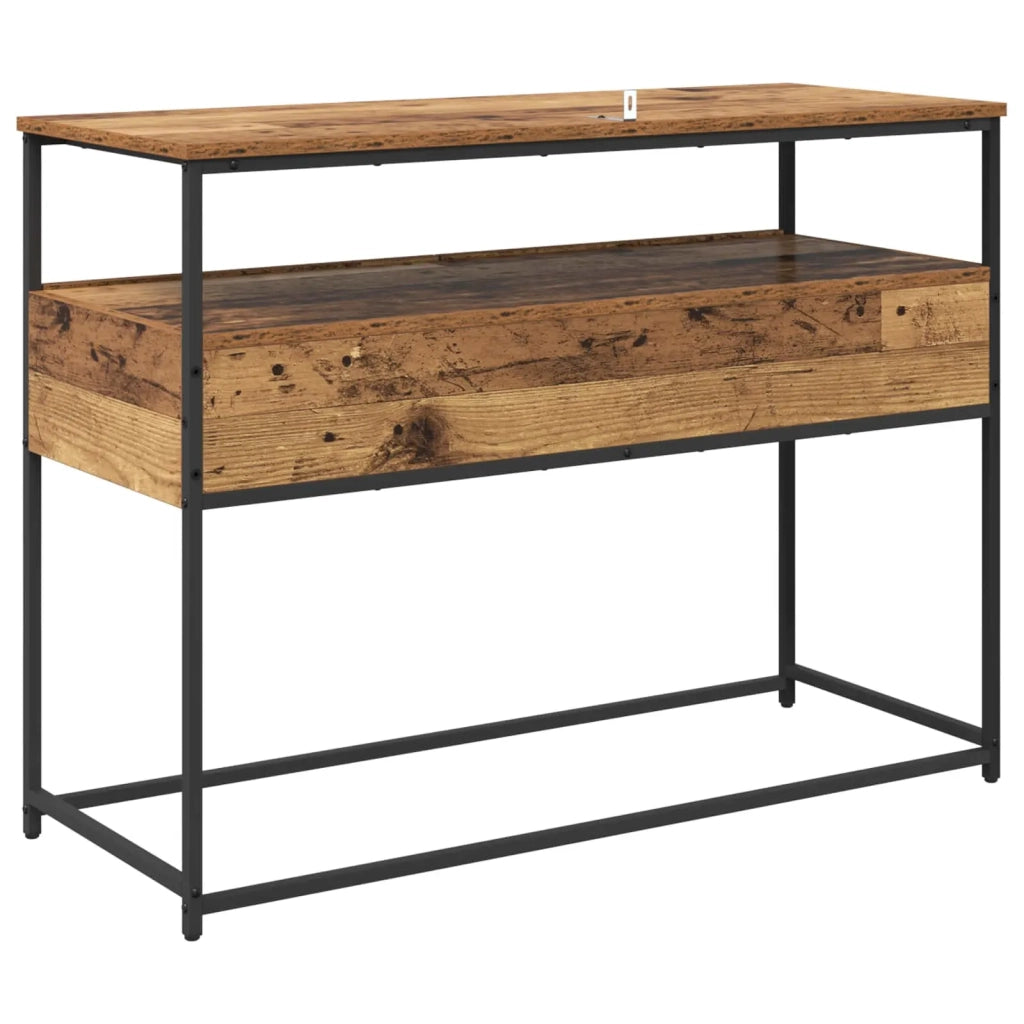 Tavolo consolle con cassetto Legno vecchio 100 x 40 x 75 cm