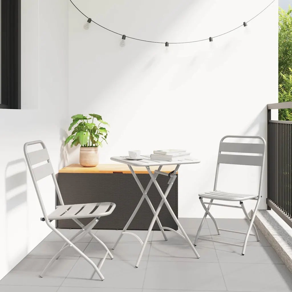 Set bistrot 3 pz | Set Salotto da Giardino Beige Acciaio