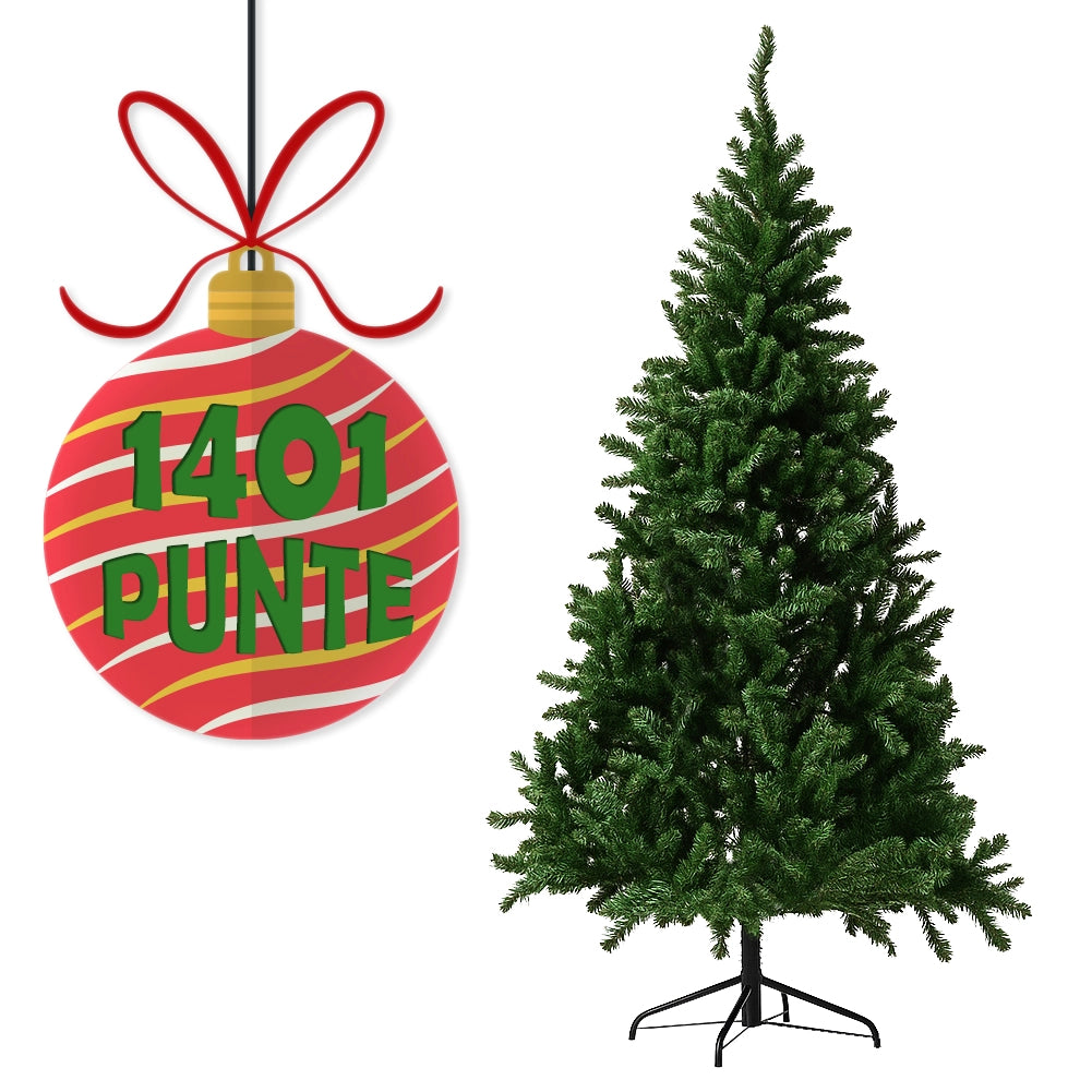 Albero di Natale Verde Monte Saturno 240 cm e 1401 Rami Decorazione Natalizia