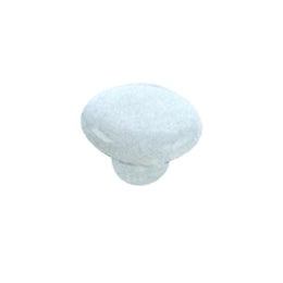 Pomolo in porcellana ovale bianco