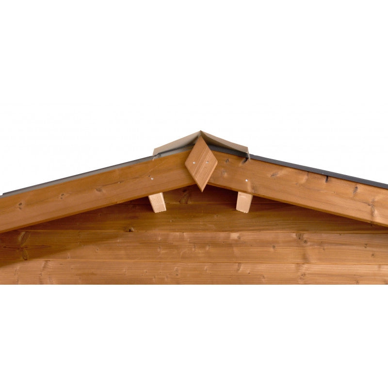 Casetta da giardino in legno termo-trattato – 235x215 cm – tavole 28 mm, tetto in acciaio zincato e struttura preassemblata – THA2421.02T Foresta