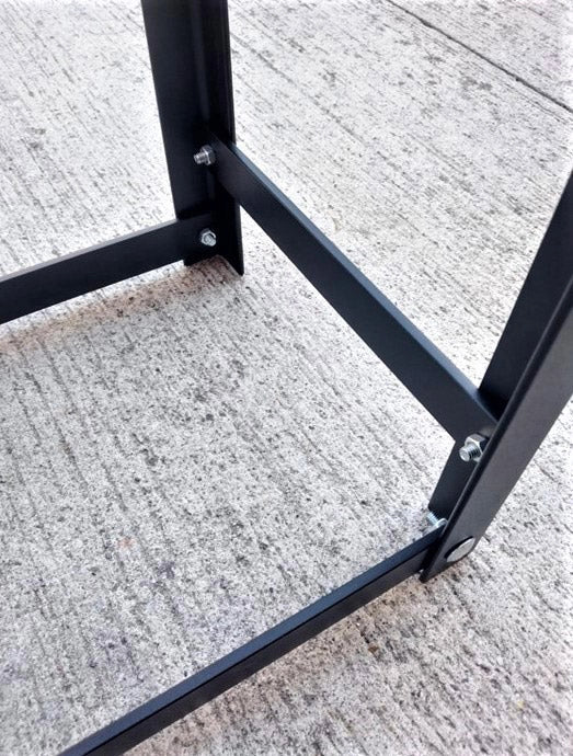 Portalegna per Camino da Interno o Esterno 40x25x99,5 cm in Acciaio King Nero