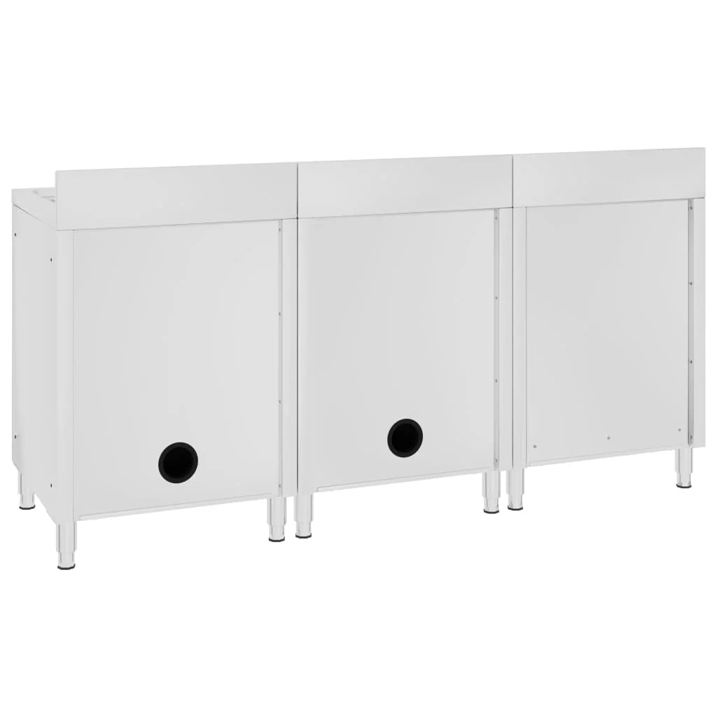 Lavello da cucina professionale 180 x 60 x 96 cm acciaio inox 02_0000720
