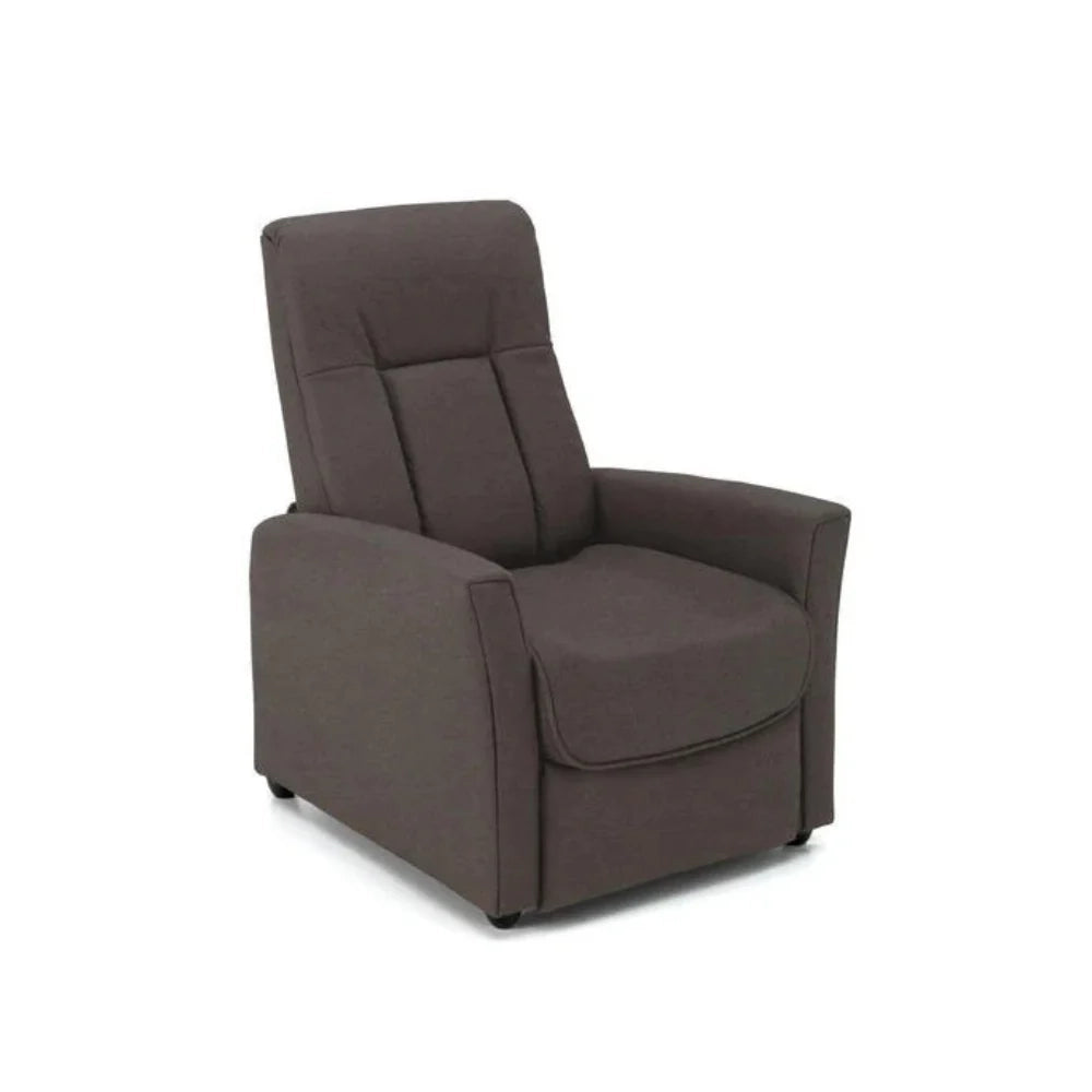Poltrona reclinabile relax manuale con poggiapiedi Recline in microfibra grigio | Duzzle