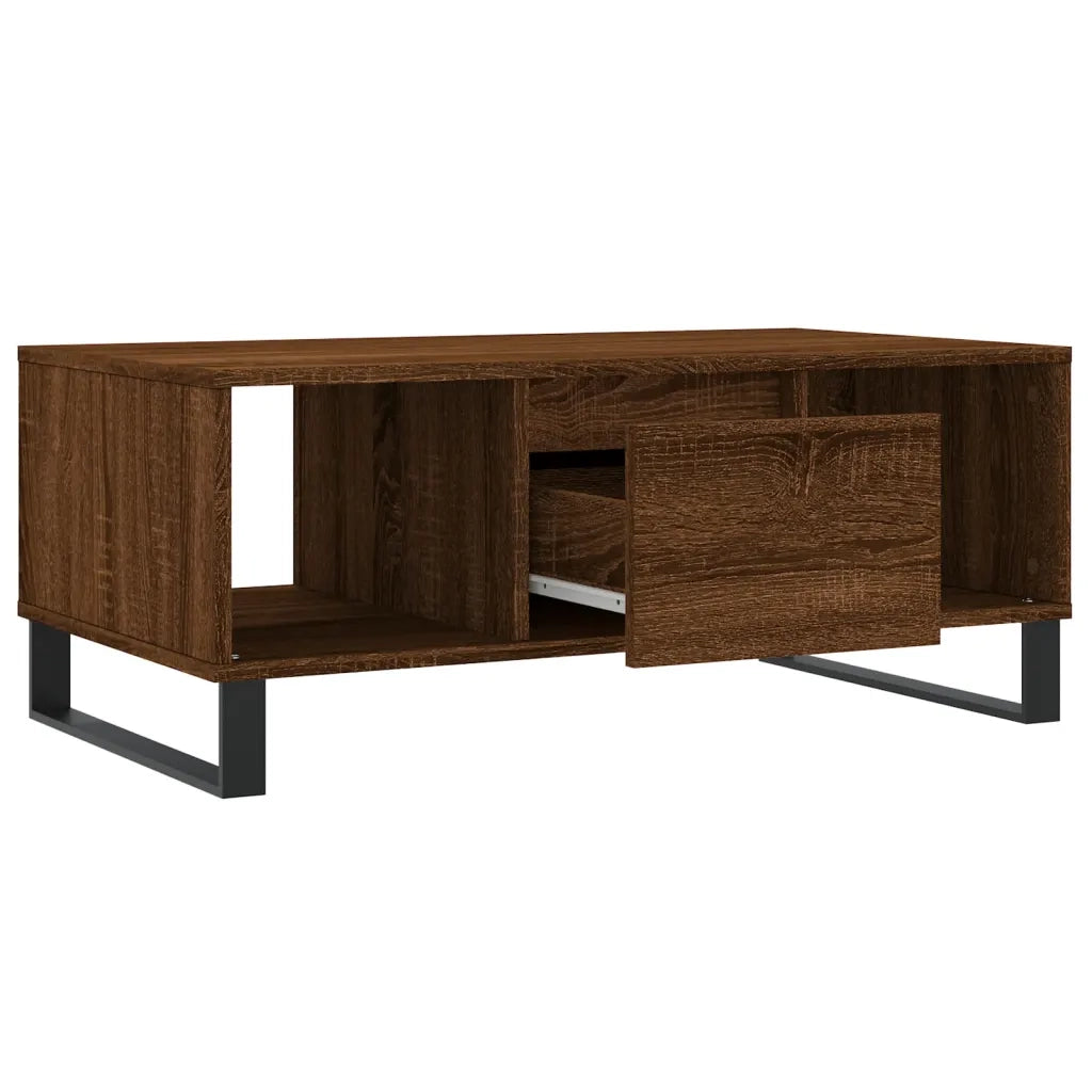 Tavolino da salotto | Tavolino da caff¨¨ | Tavolino da Soggiorno Rovere Marrone 90x50x36,5 cm in Multistrato