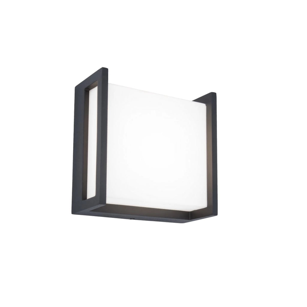 Applique esterna QUBO grigia LED 9,5W 4000K Lutec