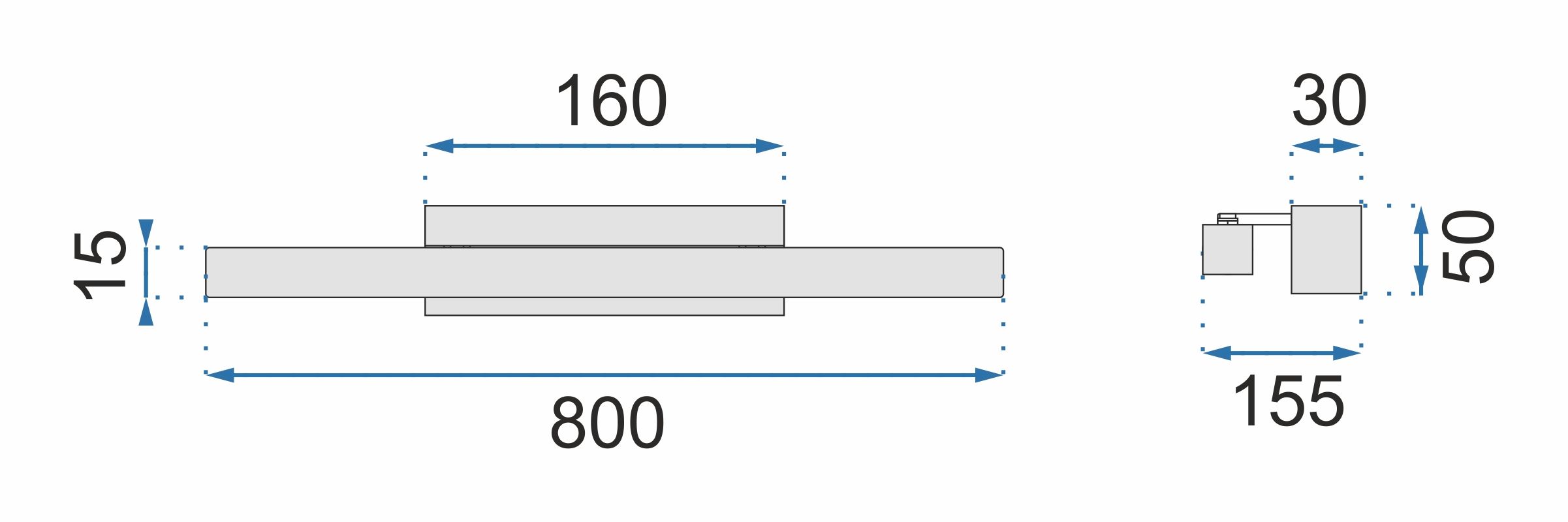 Lampada Da Parete Gold 80cm APP835-1W