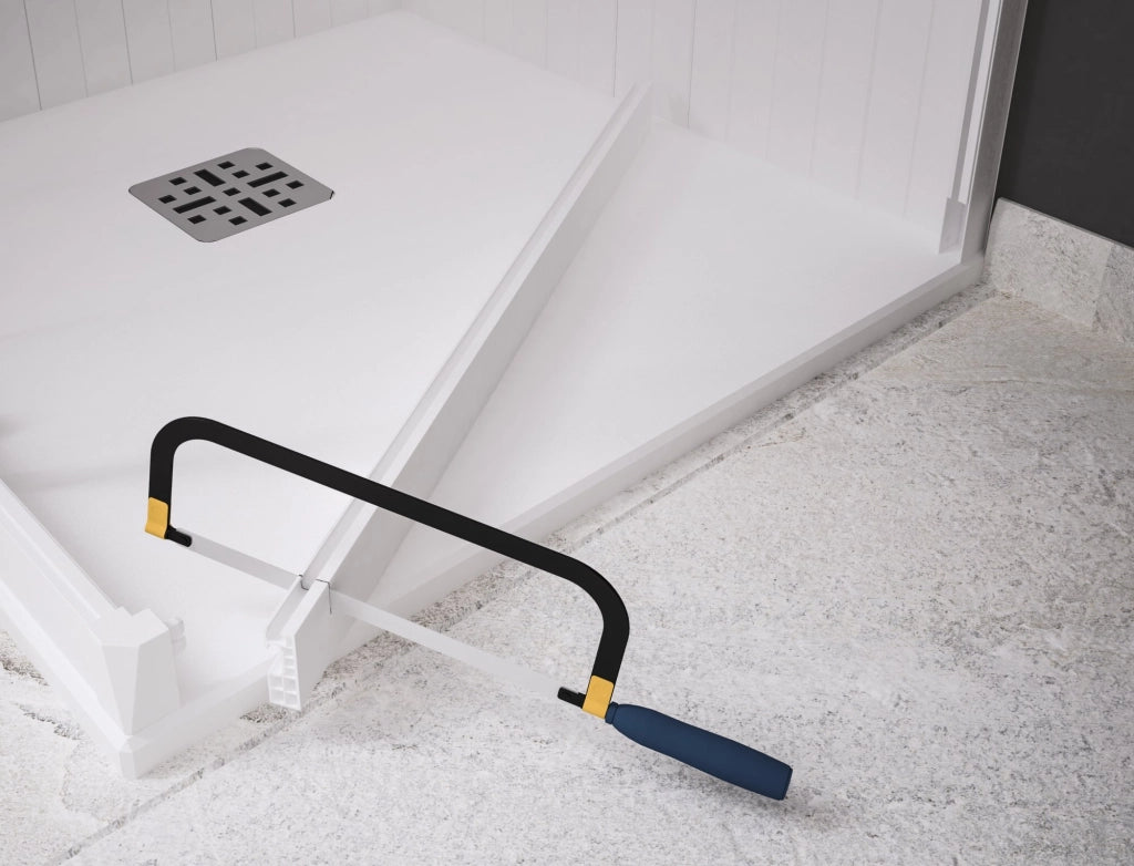 Porta doccia scorrevole acrilico e pvc bianco h.190cm Lucy 120/110 cm