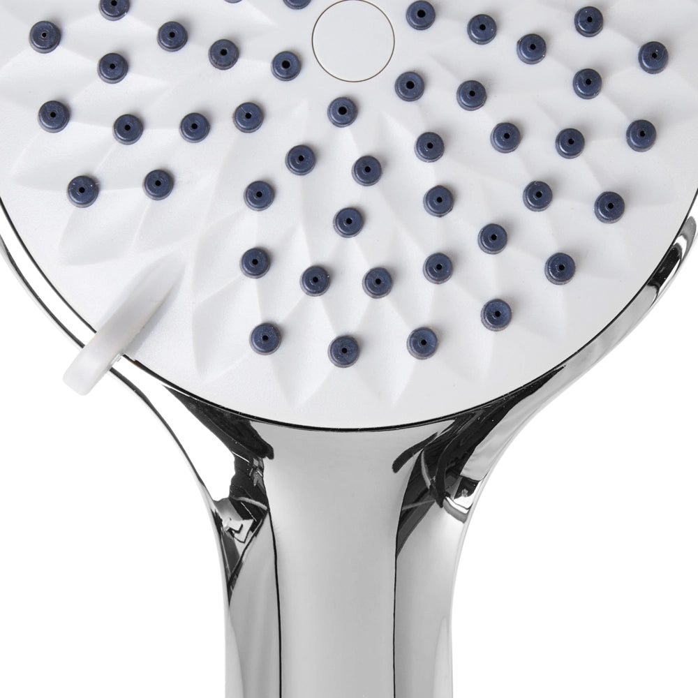 Set doccia classico moderno con tubo 4 modalità di getto Metallo argento Tarma
