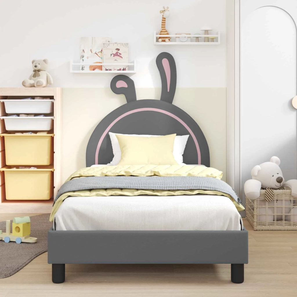 Struttura letto bambini con testata-Giroletto per bambini Grigio Chiaro 90 x 190 cm 495387