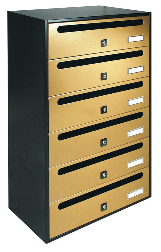 alubox cassetta cubo a 6 posti oro cod:ferx.56871