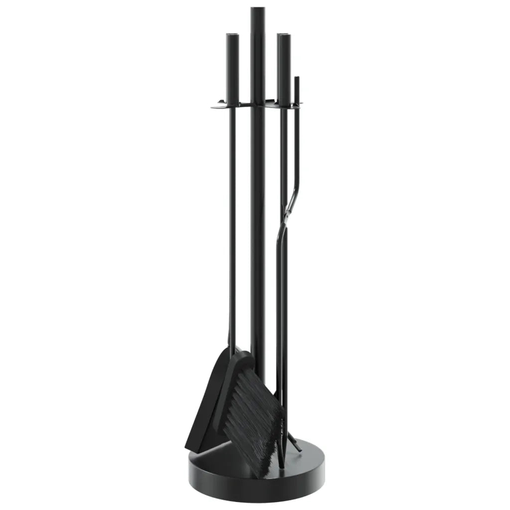 Set di attrezzi per camino 5 pezzi 18x66 cm in acciaio CFW2512936