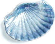 Scaletta ceramica per sapone da bagno e cucina - Design con conchiglia marina Oceano - Blu