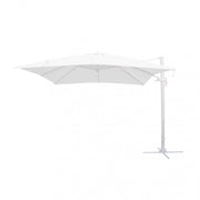 Ombrellone da Giardino con Led Pitagora 3x4 m in Alluminio Bianco Telo Bianco