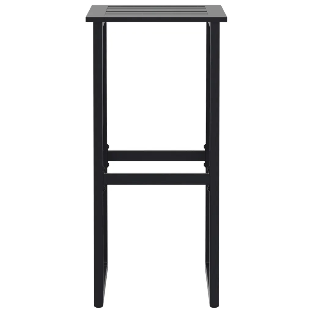 Sgabelli da Bar 4pz Neri 38x38x80 cm Acciaio Verniciato Polvere 4009266
