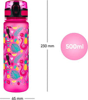 Bottiglia per bambini acqua libera da lattosio 500 ml bottiglia scolastica bottiglia sportiva per ragazzi e ragazze Tritan fiamminghi.