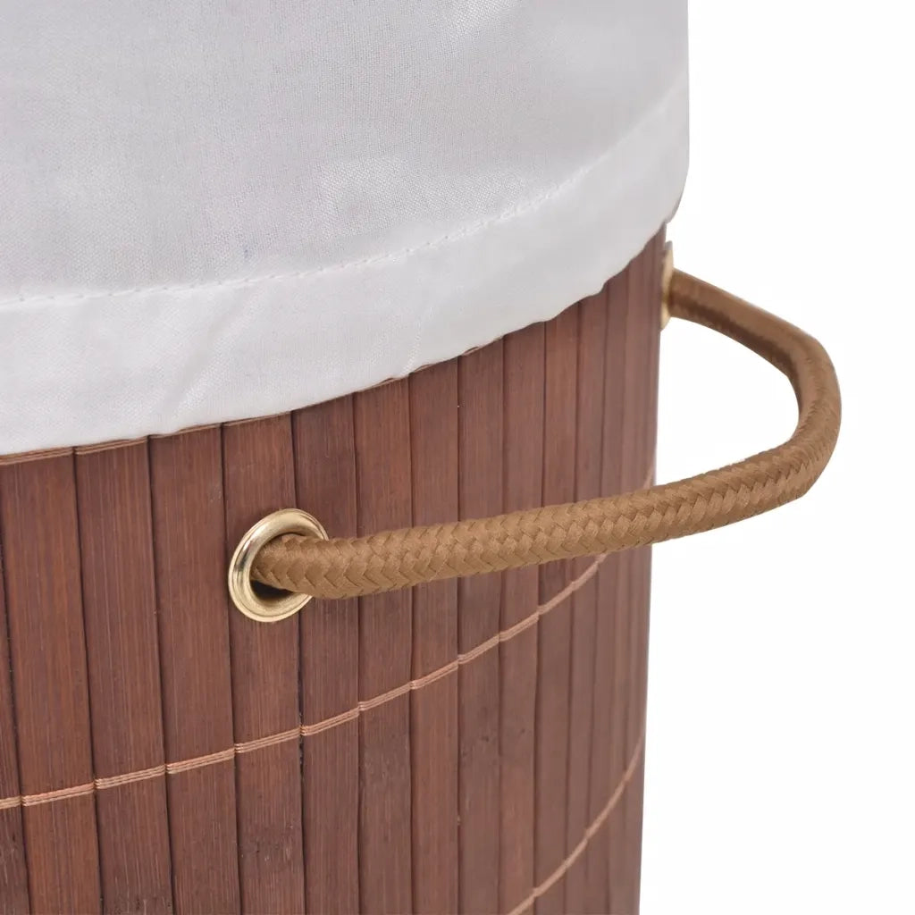 Cesto Portabiancheria in BambÃ¹ Ovale Marrone cod mxl 46623