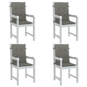 Cuscini Sedia Schiena Bassa 4 pz Grigio Mélange 100x50x4 cm 4002449