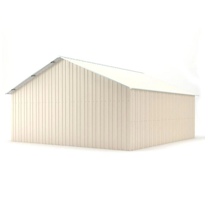 Box container deposito auto lamiera capanno in Acciaio Zincato con doppia saracinesca 666x724 cm x h 3,80 m - 810KG - 48,22 mq - BEIGE
