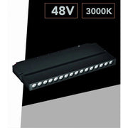 Trade Shop - Faretto Led 24 W Magnetico Rettangolare Per Binario 48v Luce 3000k 4000k Fr-r300 - -bianco Caldo      -