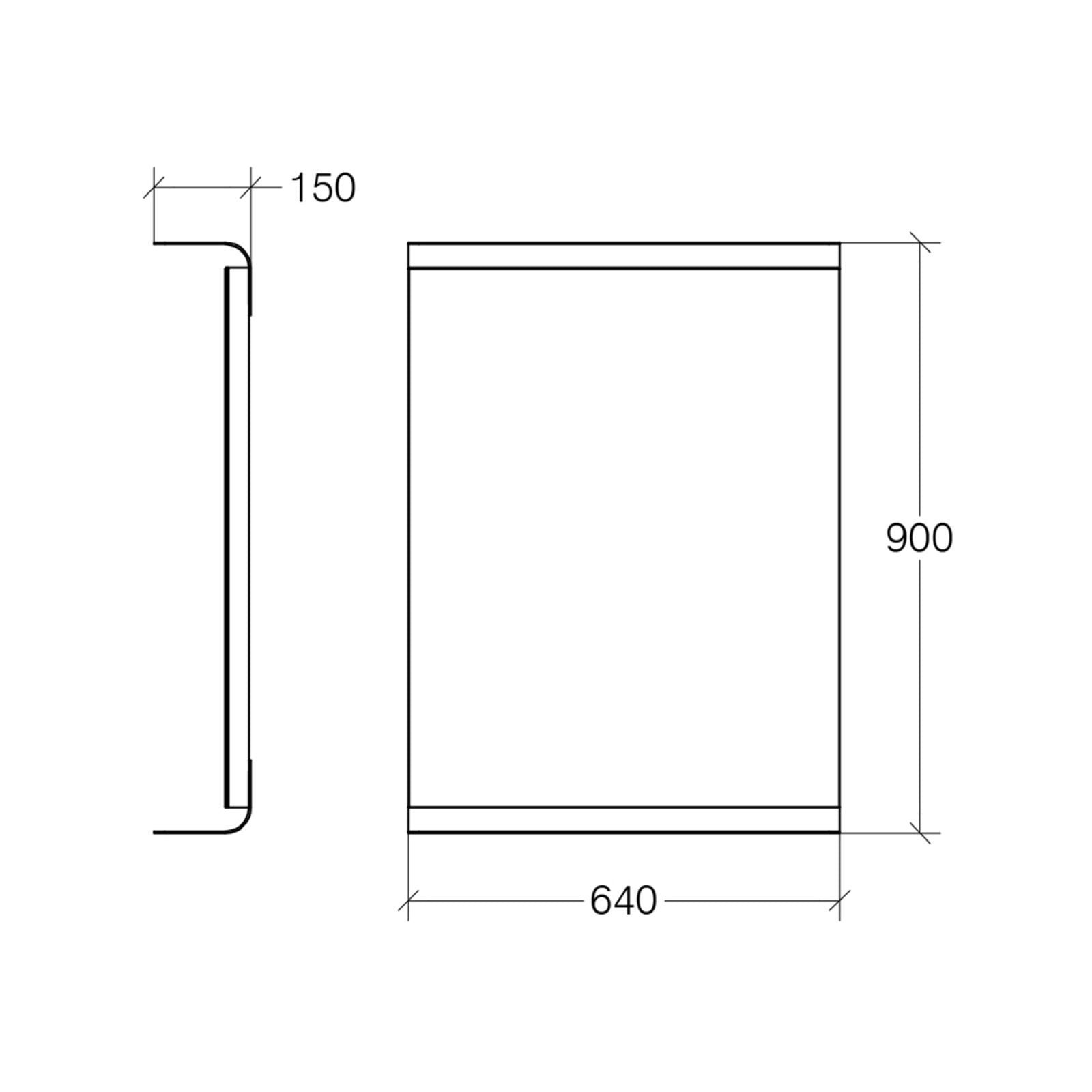 Lineabeta - Specchio con luce LED 3000k e mensola Speci in alluminio bianco