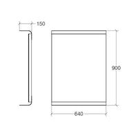 Lineabeta - Specchio con luce LED 3000k e mensola Speci in alluminio bianco
