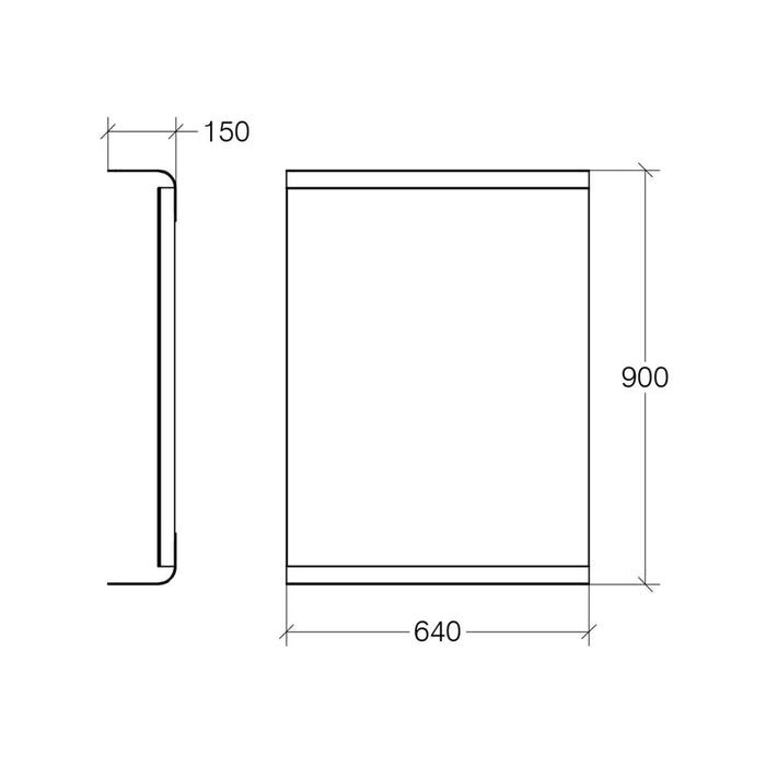 Lineabeta - Specchio con luce LED 3000k e mensola Speci in alluminio bianco