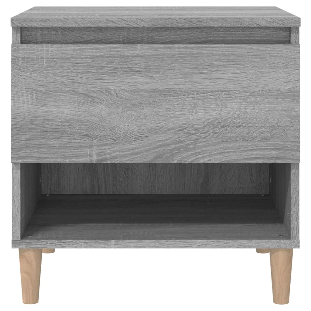 Comodini 2 pz-Set di 2 Tavolino da notte Grigio Sonoma 50x46x50 cm in Legno Multistrato