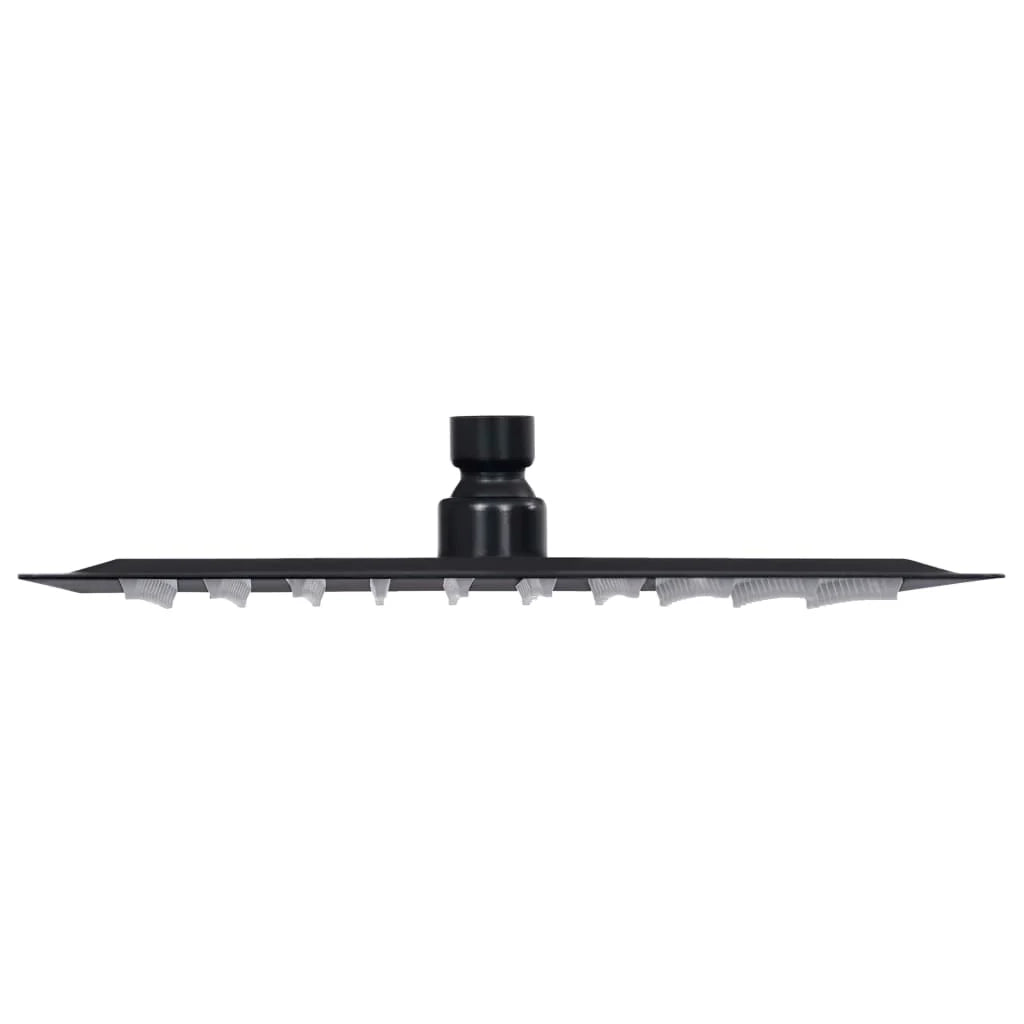 Soffione doccia a pioggia soffione doccia accessorio per il bagno acciaio inox 20 x 20 cm quadrato nero 02_0002077
