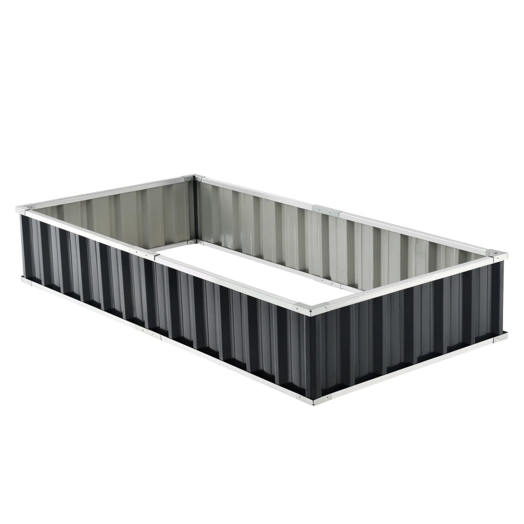 Fioriera rettangolare in acciaio zincato 174 x 90 x 30 cm antracite 03_0007191