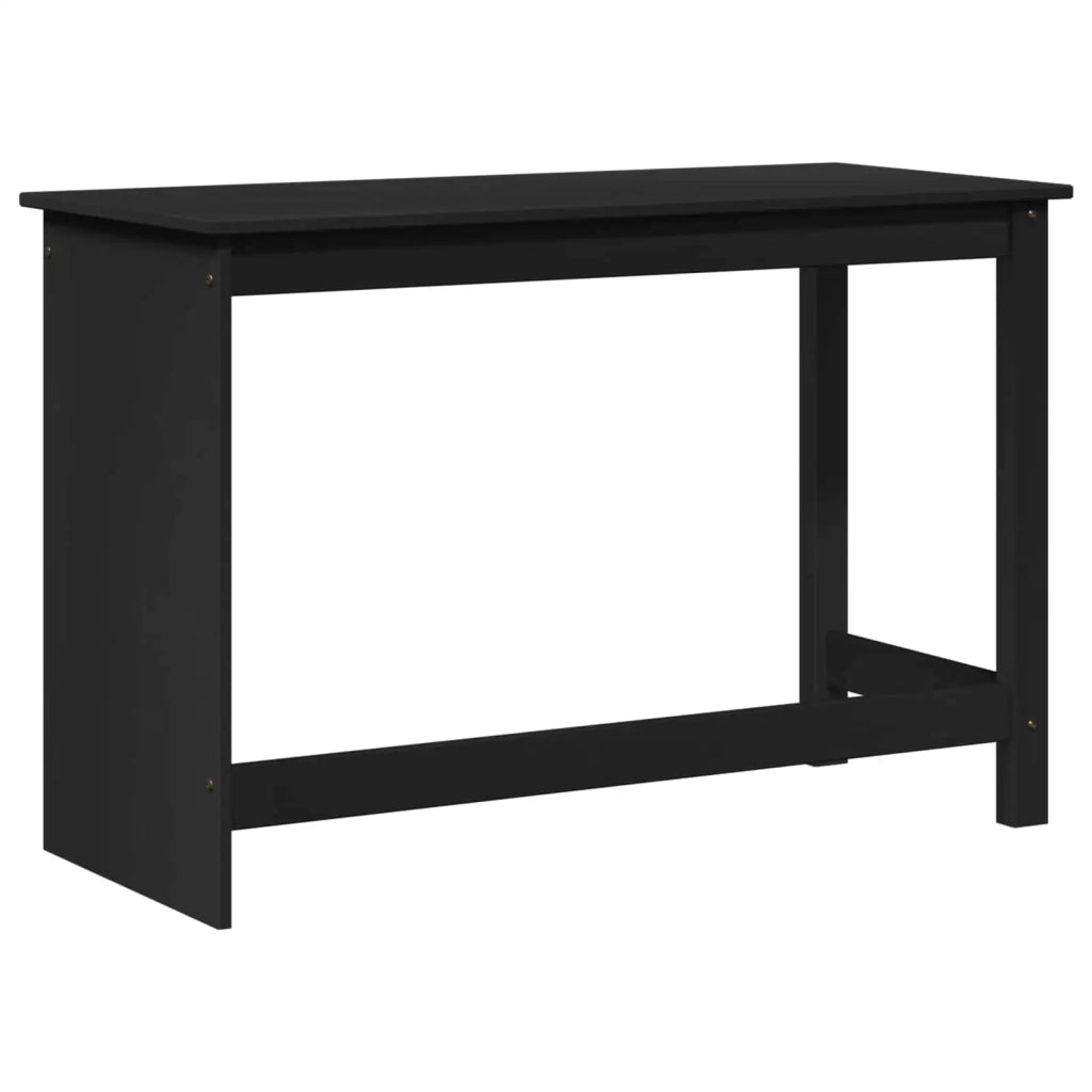 Scrivania Nero 112 x 50 x 75 cm Legno di Pino Massello 42028375