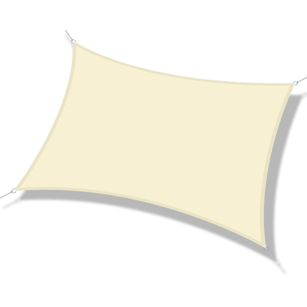 Tenda da Sole Rettangolare ¨C zephmum ¨C Poliestere 3x4m Bianco crema