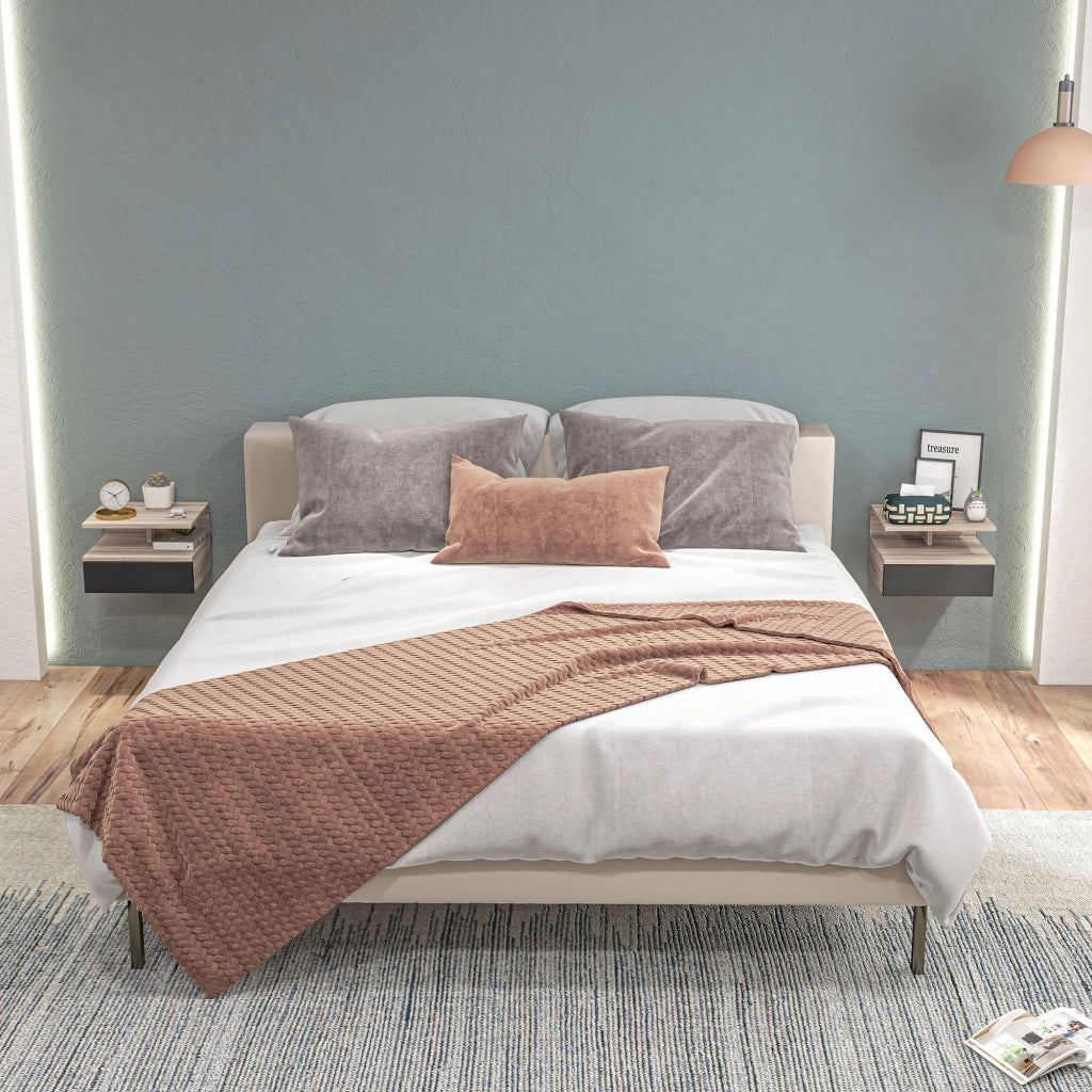 Comodino ¨C zephmum ¨C rovere nero 35x32x22,5 cm