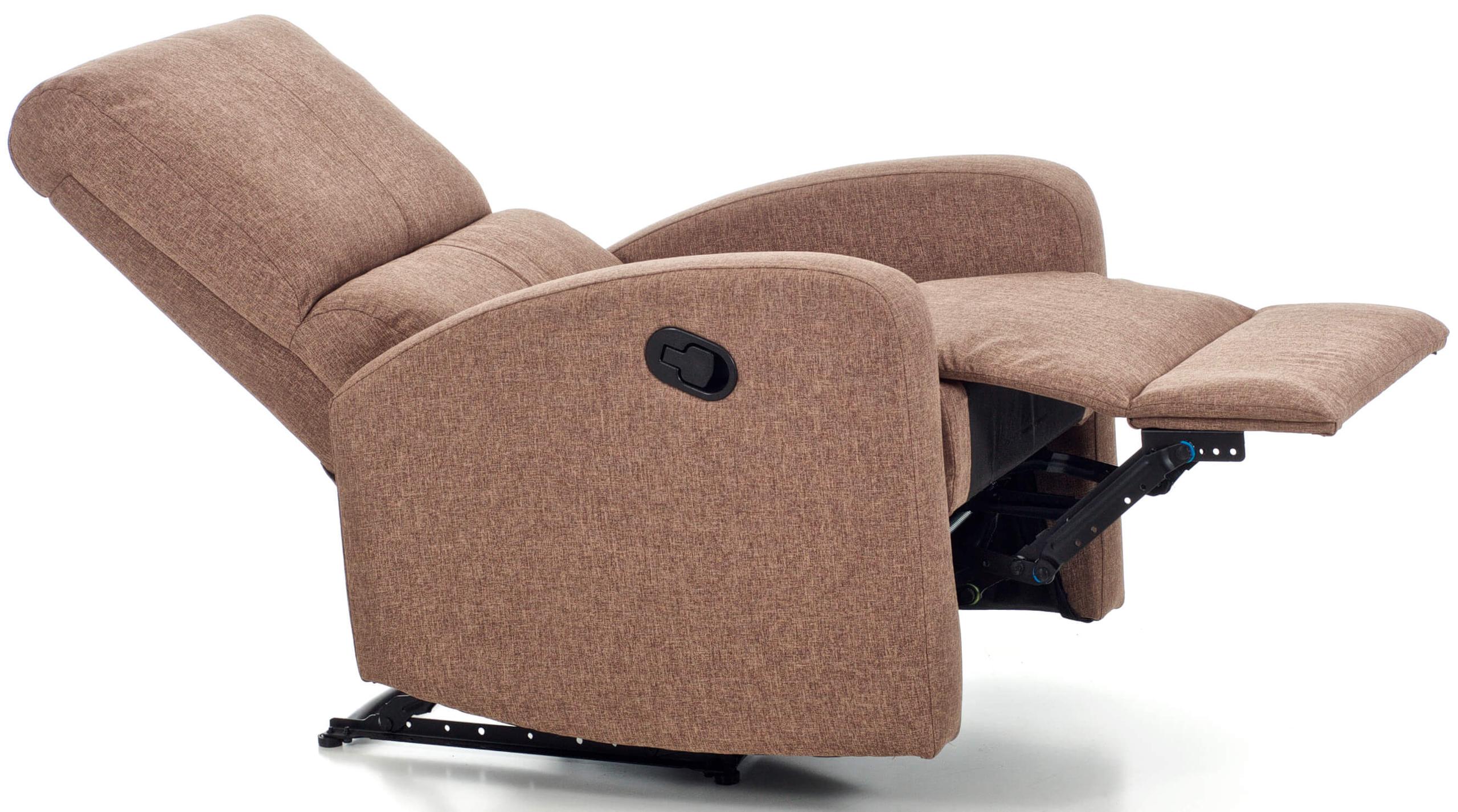 Poltrona Relax Reclinabile Manuale in Tessuto Fiorella Marrone
