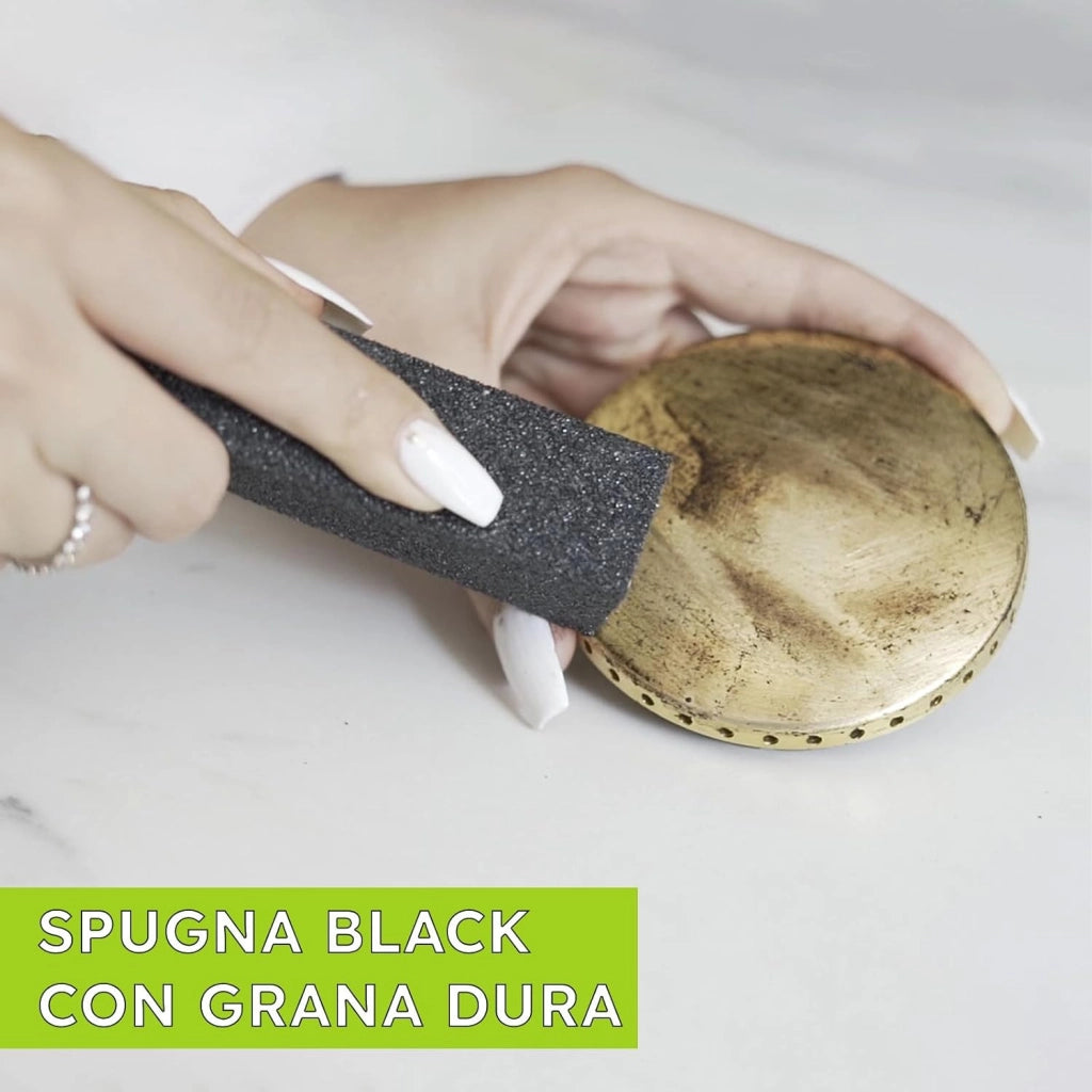 SPUGNA BOGOX BLACK ELIMINA INCROSTAZIONI SU PRODOTTI DOMESTICI IN ACCIAO/OTTONE/FERRO - BLACK - OTTONE/ACCIAIO/FERRO  - BOX