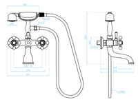 Rubinetto vasca bronzato vintage completo