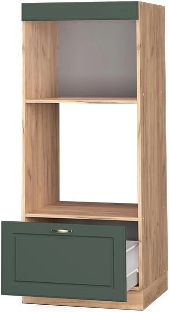 Mobile cucina microonde Fame-Line, Verde-oro Country House, 60 cm aperto, per la combinazione con altri moduli della serie Fame-Line