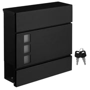 Cassetta postale moderna con porta giornali coperchio chiudibile a chiave facile da installare nero 12_0001642