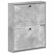 Mobiletto per Scarpe da Muro EDE 71 x 17 x 86 cm Grigio Cemento 895978