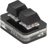 Tastiera con 2 Tasti per OSU Interruttore rosso a schermo USB tastiera da gioco Mini-hotswap Tastiera meccanica per macro e ritmi sparatutto funzione di copia e incolla