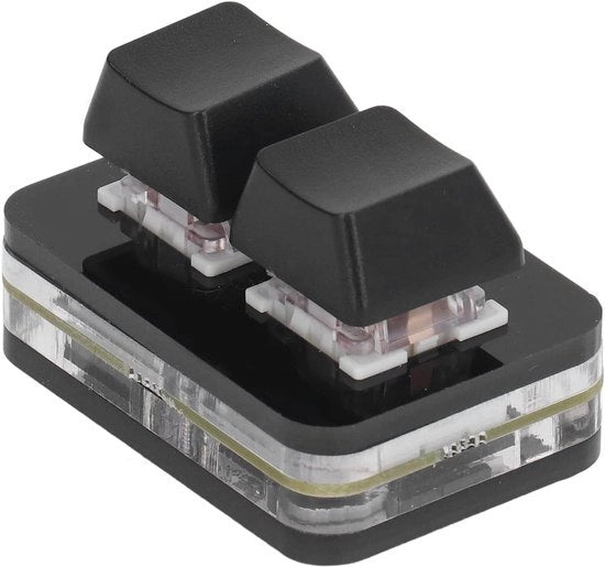 Tastiera con 2 Tasti per OSU Interruttore rosso a schermo USB tastiera da gioco Mini-hotswap Tastiera meccanica per macro e ritmi sparatutto funzione di copia e incolla