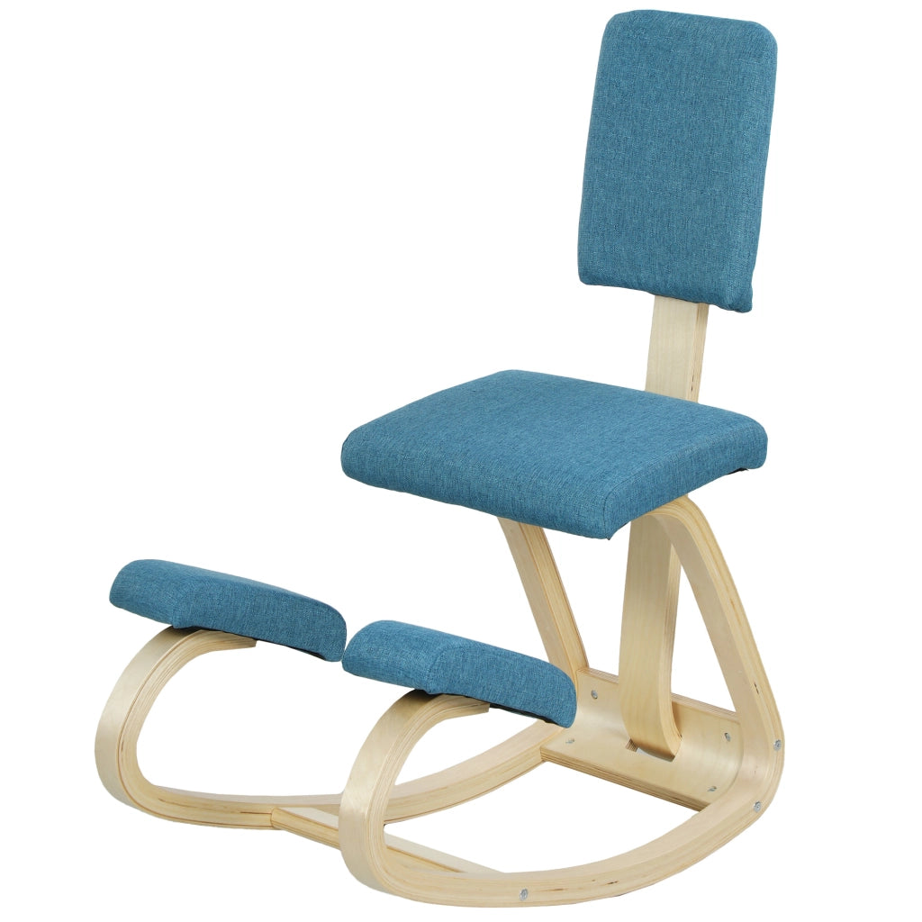 Sedia ergonomica a ginocchia con schienale ¨C zephmum ¨C 51x84x93cm blu scuro