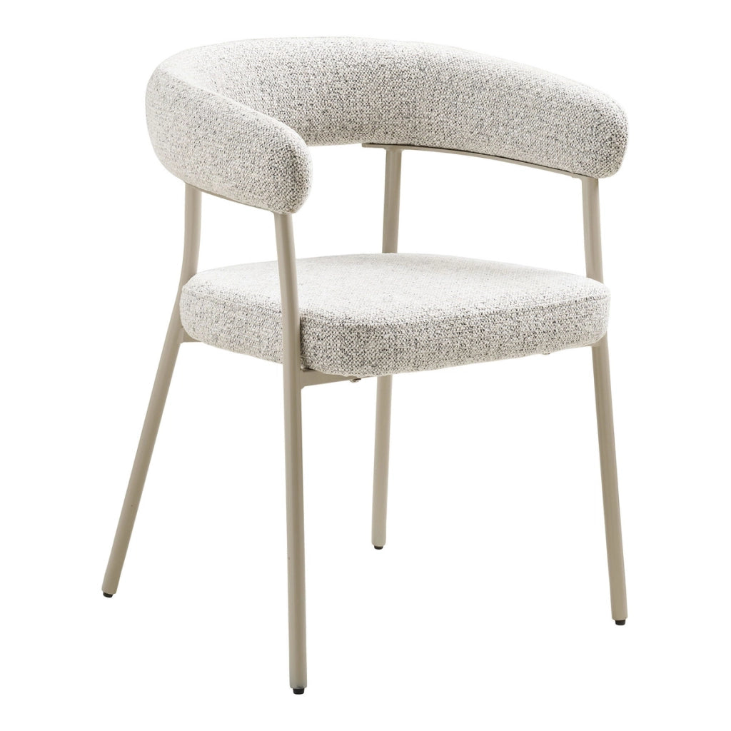 Set di 2 Sedie Trivio, Beige, Tessuto, 56x57,5x77 cm