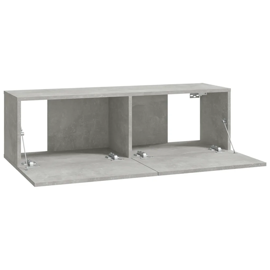 Mobili TV da Parete 2 pz Grigio Cemento 100x30x30 cm in Legno cod mxl 69357
