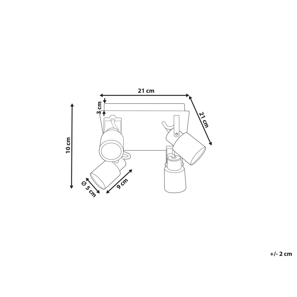Plafoniera luce soffitto 4 fuochi faretti metallo ottone soggiorno ingresso camera da letto