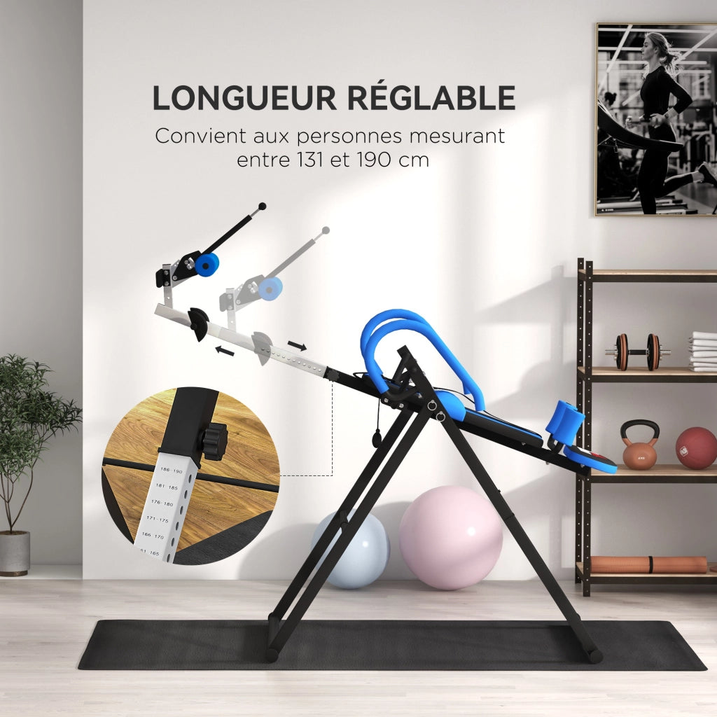 Tavolo da Inversione Pieghevole ¨C Zephmum ¨C Blu, Nero, 79x114x153 cm